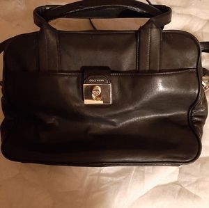 COLE HAAN DESIGNER LEATHER, Crossbody, Shoulderbag, BLACK, NEW